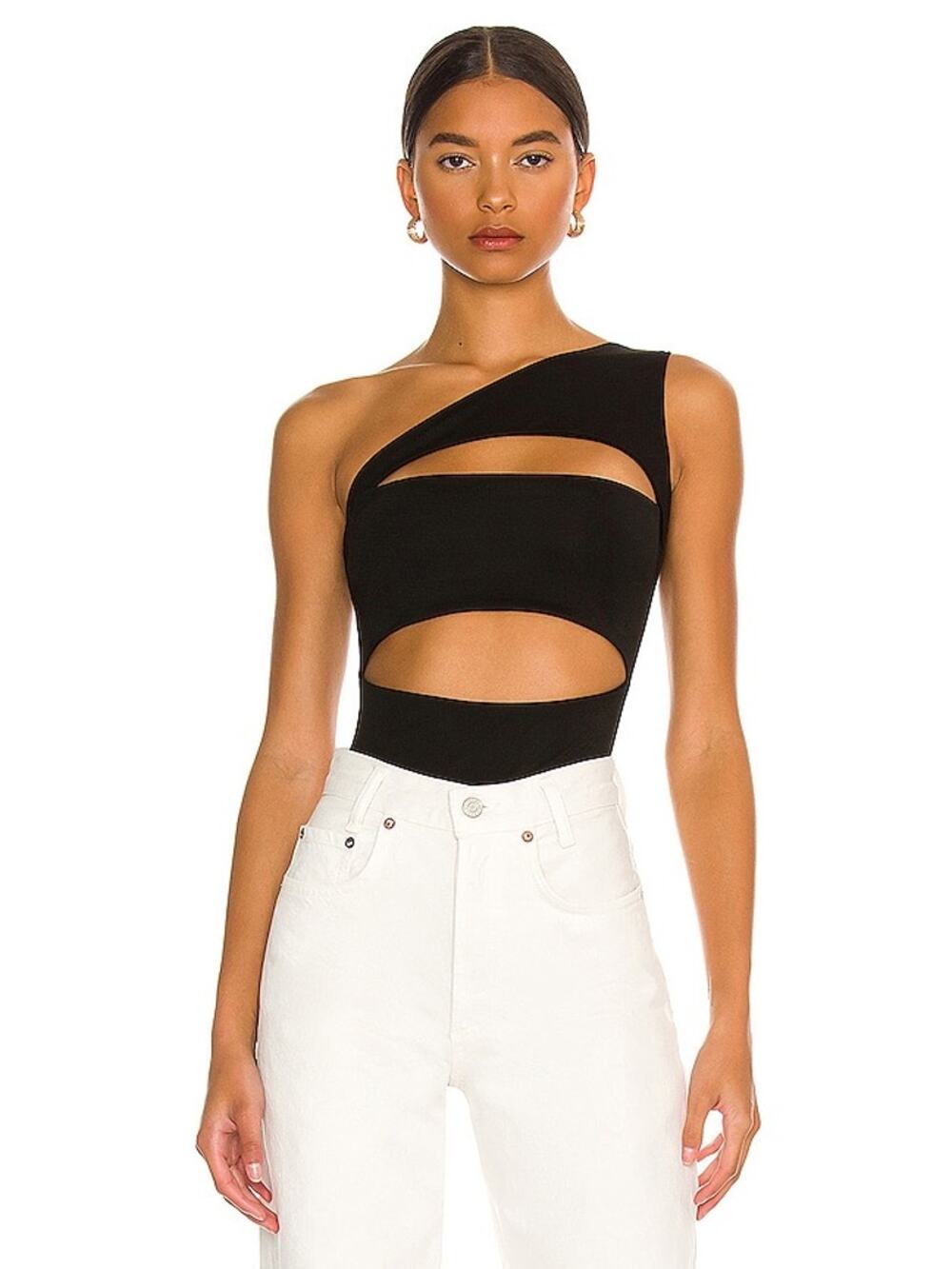 NWT Superdown Revolve Black Cutout Bodysuit Date Night Bar Size M